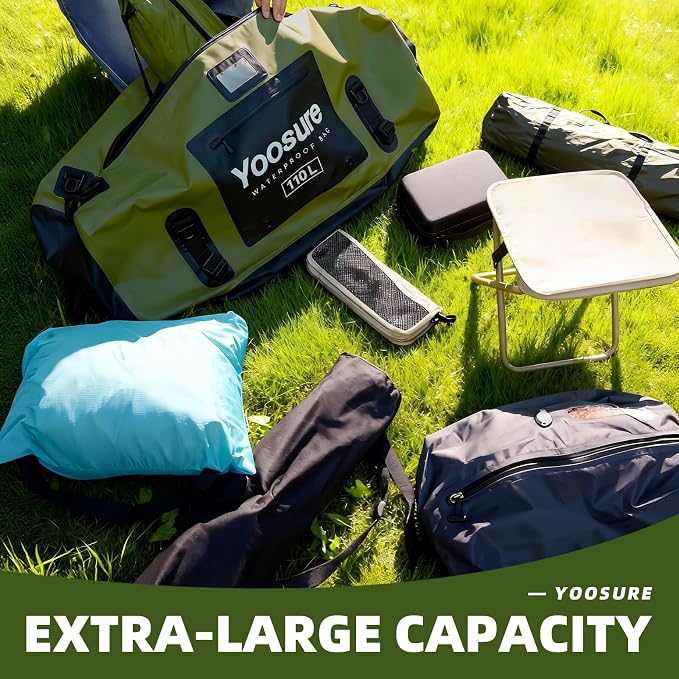 Airtight Zipper Waterproof Duffel Bag 110L- 700D PVC Dry Bag Extra Large Dry - Image 6