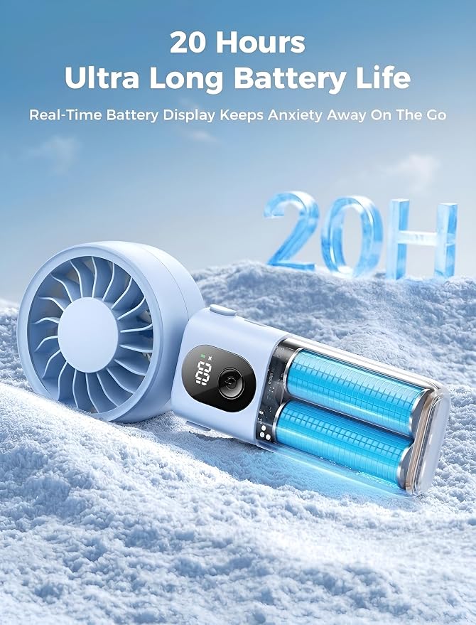 Aecooly Mighty Portable Handheld Fan | 20H Max Cooling Time | 3 Flexible Modes - Image 6