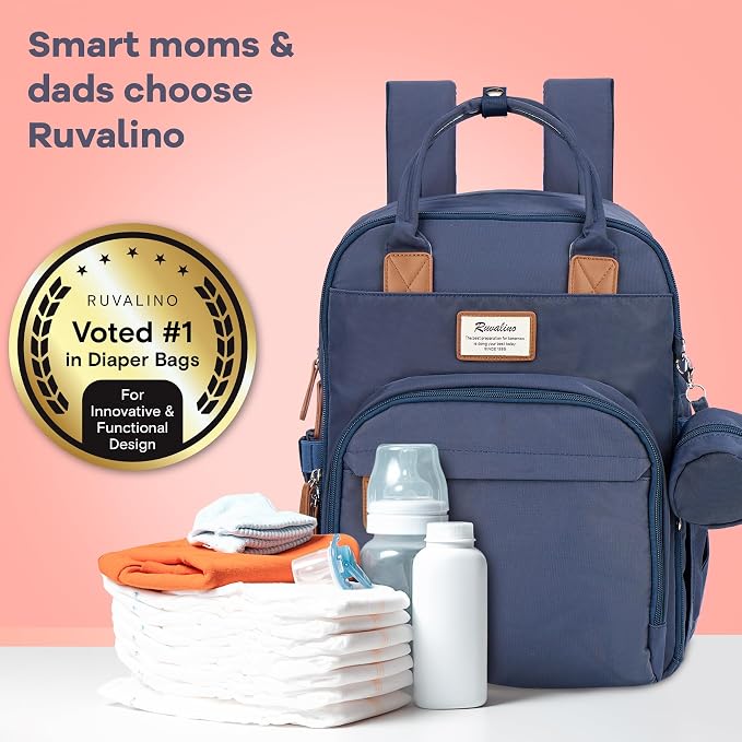 RUVALINO Diaper Bag Backpack, Diaper Changing Totes, Waterproof and Stylish - Image 8