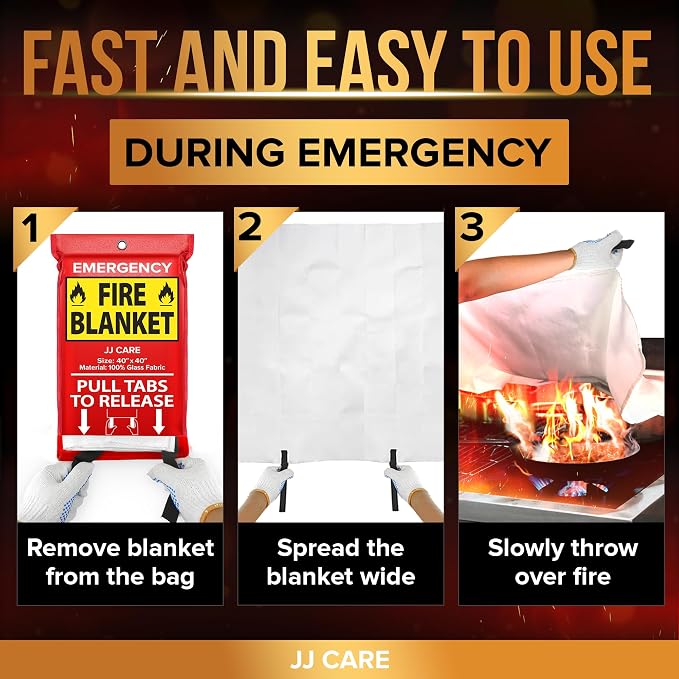 JJ CARE Fire Blanket – 4 Packs - Image 6