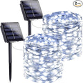Extra-Long 144FT Solar String Lights Outdoor, 2 Pack 400LED Solar Fairy Lights by SANJICHA