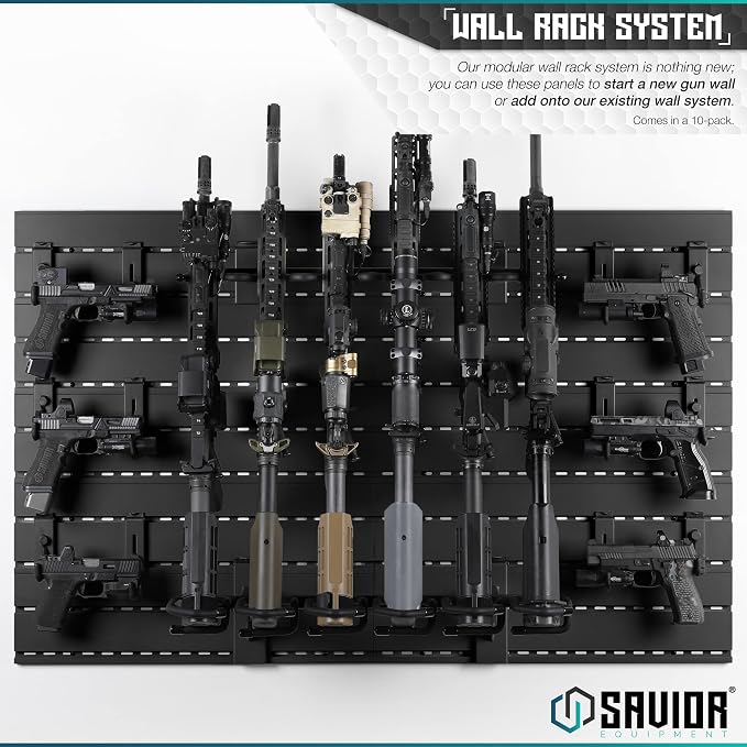 Savior Equipment Horizontal Steel Wall Mount Firearm Rifle Display Rack - Image 2