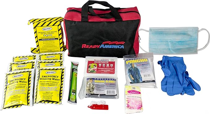 Ready America 72 Hour Emergency Kit, 3-Day Tote, Includes First Aid Kit by ReadyAmerica