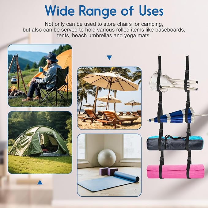 Camping Chair Wall Storage for Garage, Wall Storage Rack, Mounted Organizer - Image 7