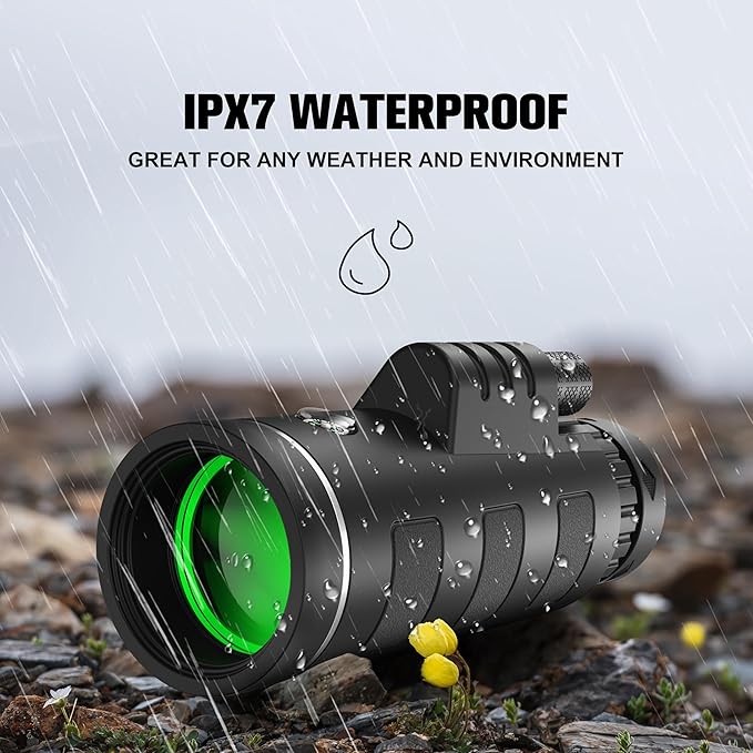 40x60 Monocular Telescope with Smartphone Adapter and Telescope Case High - Image 6