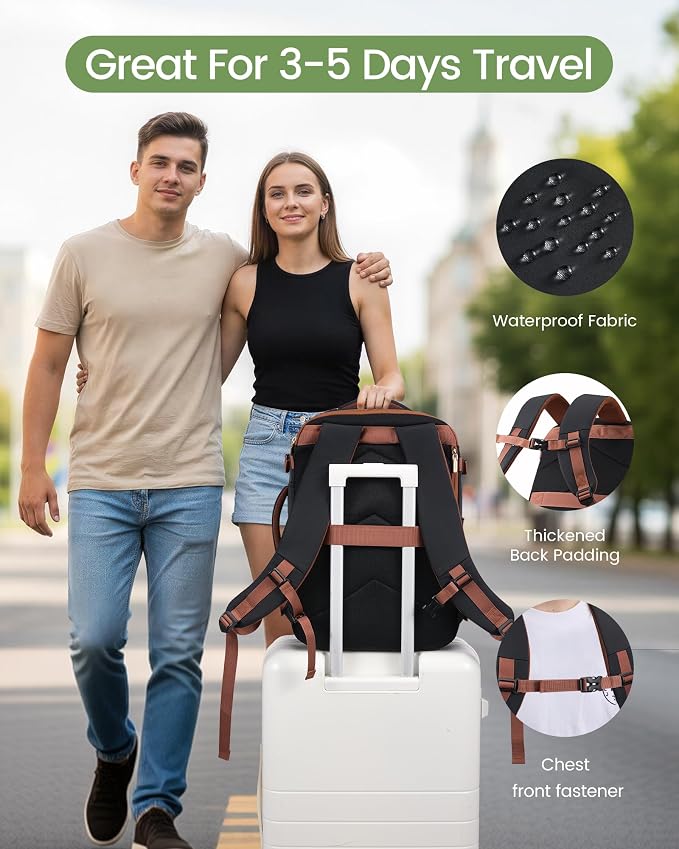 LOVEVOOK 50L Travel Backpack for Women & Men, Airline Approved Carry On Backpack - Image 7