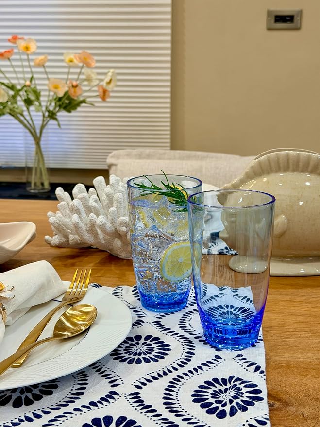 KLIFA- ETON, 20.8 oz, Acrylic Highball Drinking Glasses Set, Iced Tea Cups - Image 4