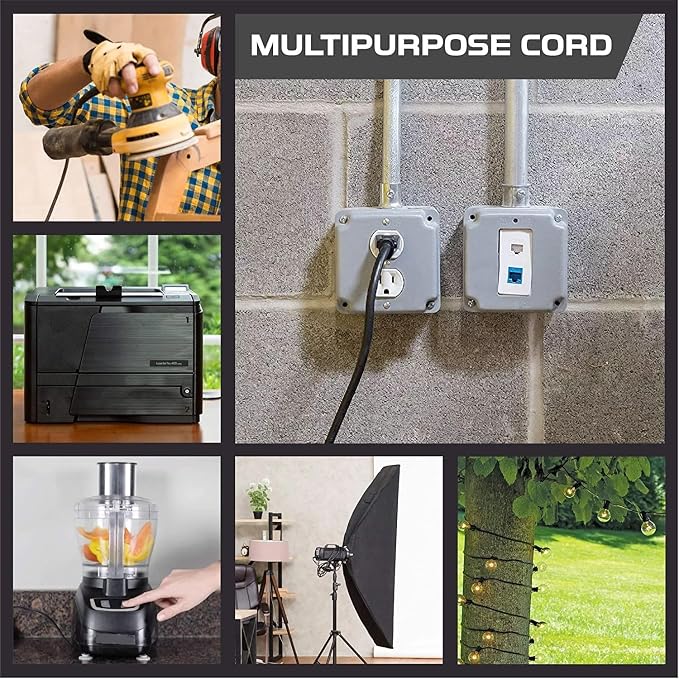 Outdoor Extension Cord Waterproof 100 FT, Flexible 100% Copper 3 Prong - Image 4