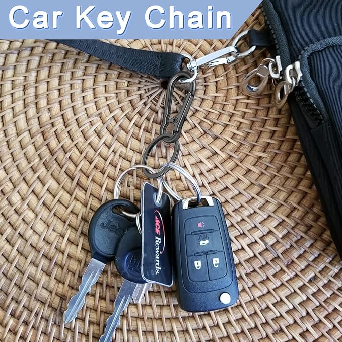 CooBigo 4Pack Small Keychain Rings, Metal Key Carabiner Clip, Mini EDC Key Ring - Image 4