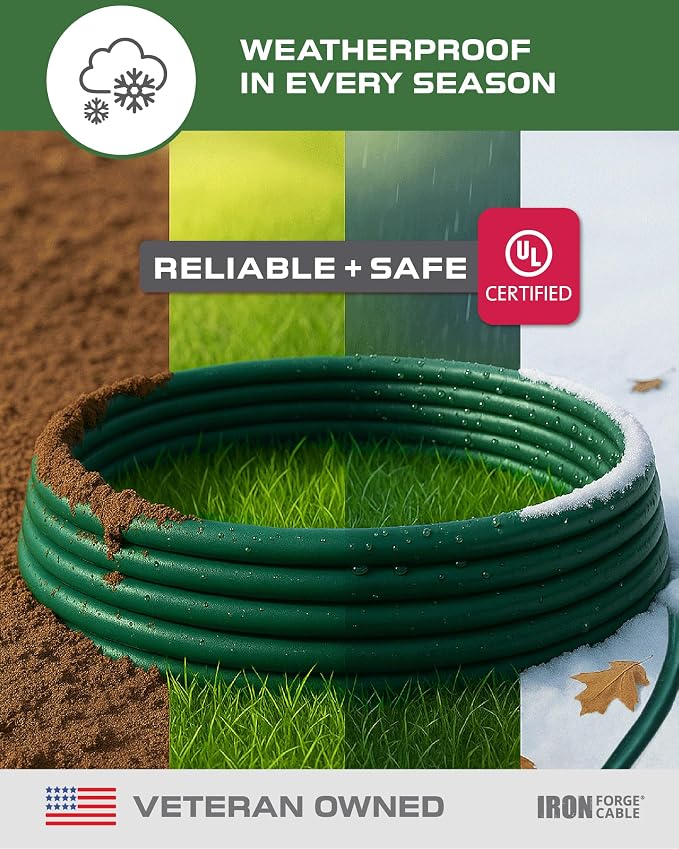 Iron Forge Cable 50ft Green Outdoor Extension Cord - Image 2