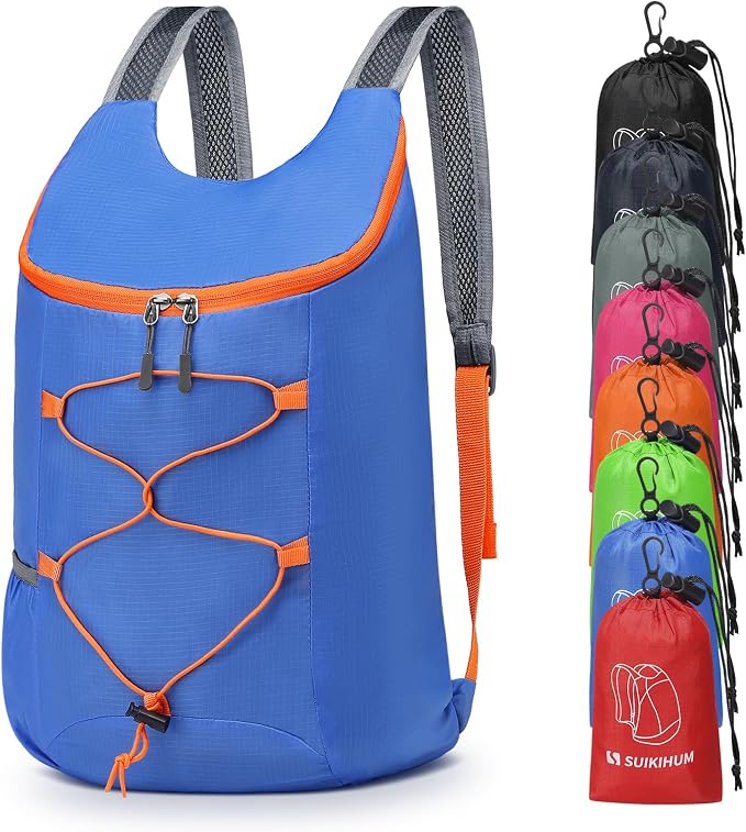 20L Hiking-Daypack Lightweight Foldable Travel Packable Backpack by SUIKIHUM