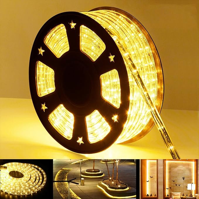 150ft LED Rope Lights Outdoor, 1080 LED Connectable and Flexible Tube Lights by Jnaurb
