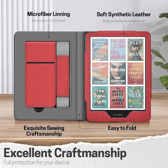 TNP Stand Case with Strap for Kindle Paperwhite 12th Gen 2024 / Kindle - Image 6