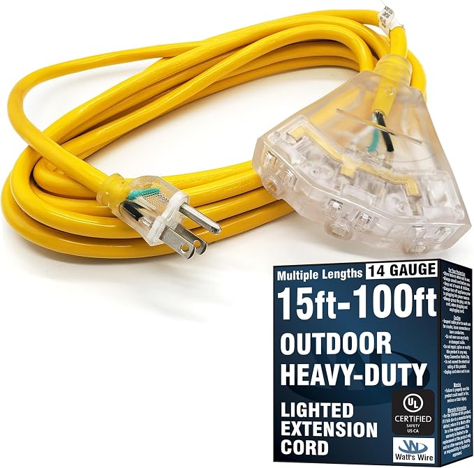 25 ft Outdoor Extension Cord Waterproof by WattsWire