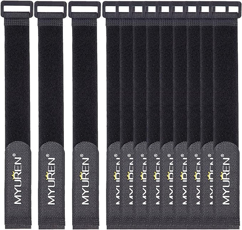 1"x 12"-12 Pack Reusable Fastening Cable Straps by MYUREN