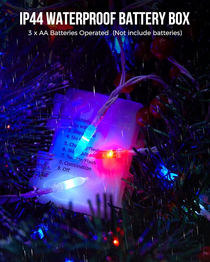 Brightown Red White Blue Battery Operated Mini String Lights - Image 4