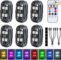 Upgraded 4LEDs 6PCS Wireless LED Strobe Lights by Aukmak