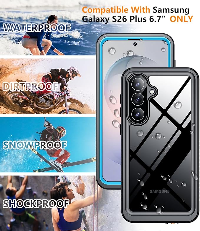 Temdan Designed for Samsung Galaxy S26 Plus Case Waterproof, Built-in Lens & - Image 6