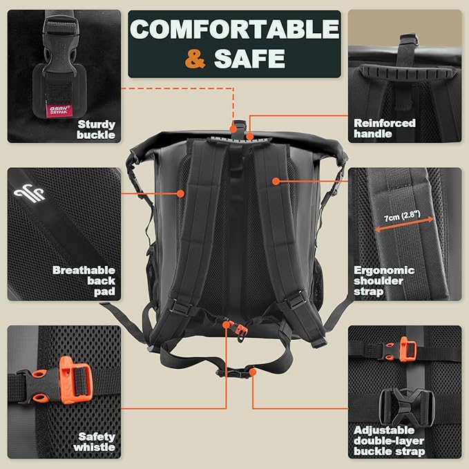 OSAH DRYPAK Waterproof Backpack Dry Bag 35L/55L/85L – Heavy Duty Roll-Top - Image 4