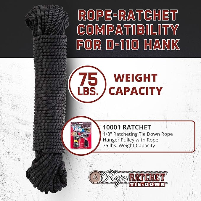 Rope Ratchet 1/8" 50 ft Braided Polyester Utility Cord, Weather Resistant - Image 4