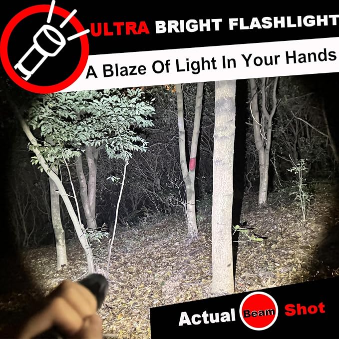 1 Mode Flashlights 10 Pack, Bright Zoomable LED Tactical Flashlight High Lumens - Image 3