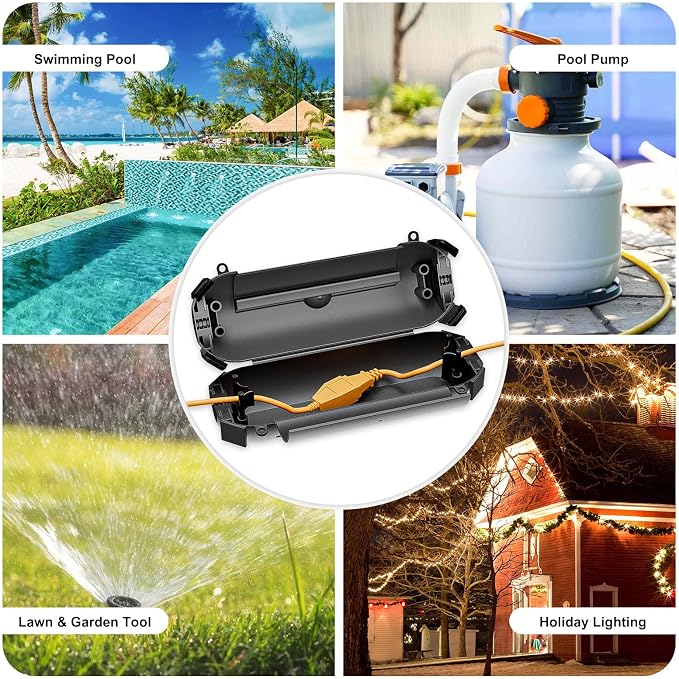 iwillink 4 Pack Outdoor Extension Cord Cover Waterproof - Image 6