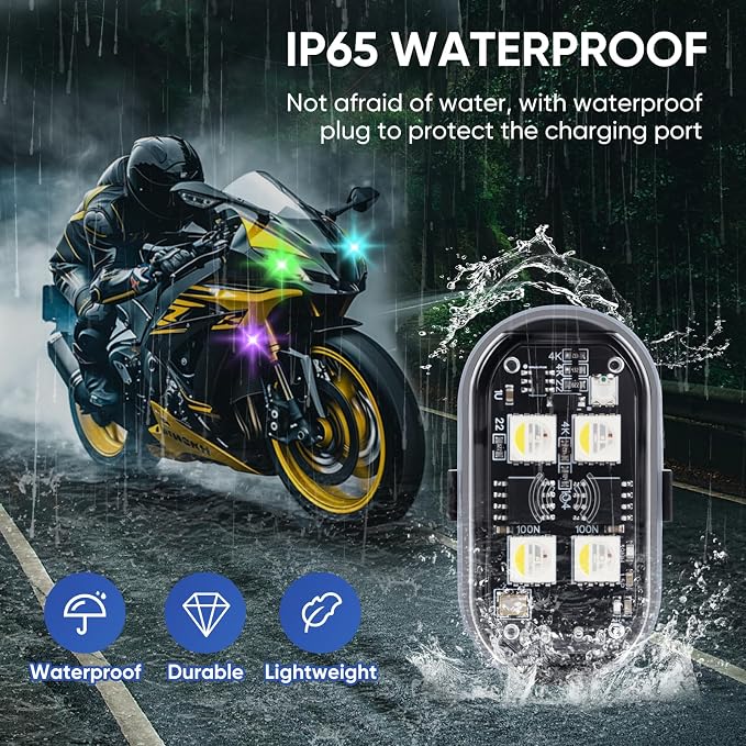 Upgraded 4LEDs 6PCS Wireless LED Strobe Lights - Image 6