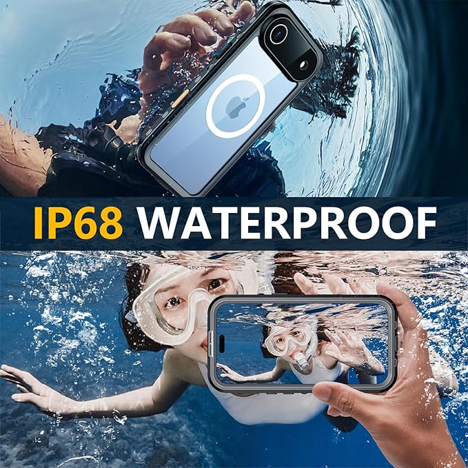 Red2Fire for iPhone Air Case Waterproof, Phone Case 6.5" Black/Clear - Image 2