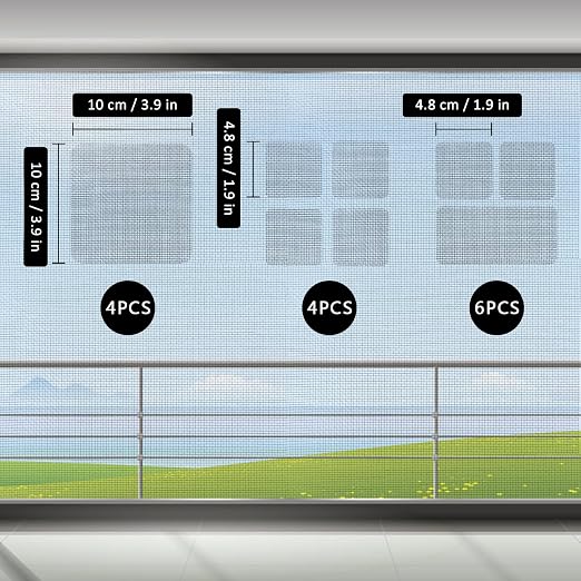 Secopad 14 Sheets Window Screen Patches Repair Kit, Strong Adhesive Fiberglass - Image 4