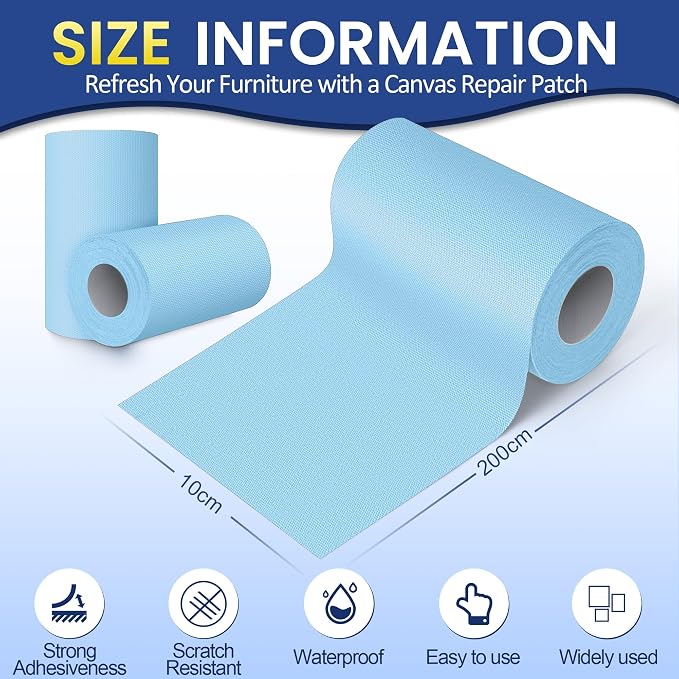 Self-Adhesive Canvas Repair Tape, Fabric Patch Repairs Kit - Image 2