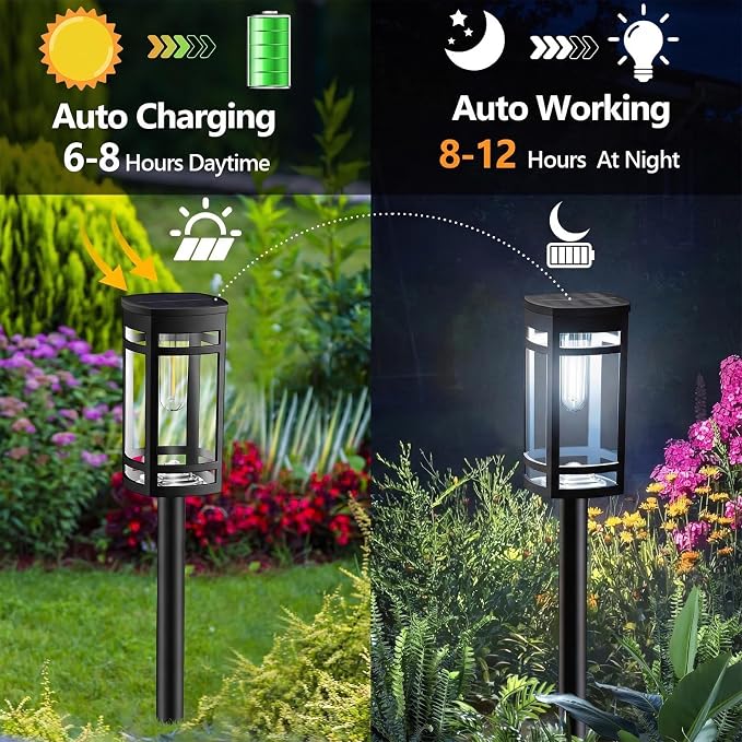 EXCMARK 8 Pack Solar Lights Outdoor Waterproof - Image 5