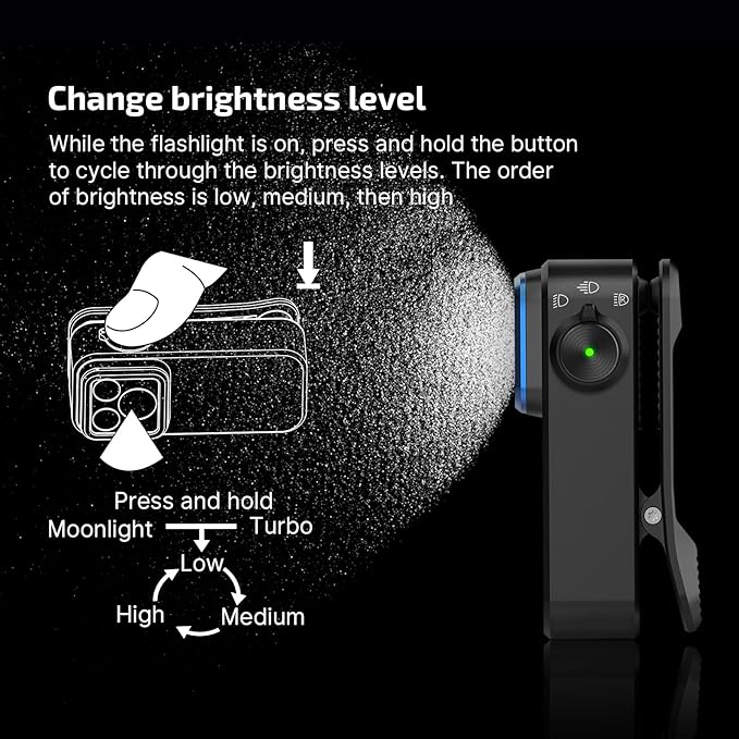 OLIGHT Oclip Pro EDC Flashlight Clip-on Light Bundle Oclip Series Headlamp Strap - Image 6