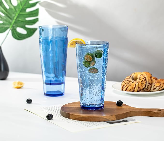 KOXIN-KARLU Mixed Drinkware 26-ounce Plastic Tumbler Acrylic Water Glasses - Image 3
