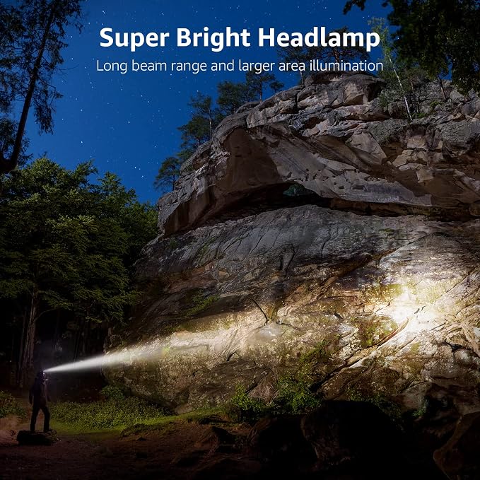 Lighting EVER LED Headlamp Rechargeable 2 Packs - Image 2