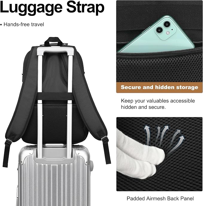 Boavan Laptop Backpack for men, 17.3 inch Laptop Bag - Image 4