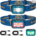 EverBrite Rechargeable Headlamp, 2 Pack Kids Headlamp by EverBrite