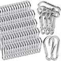 120Pack M6 Spring Snap Hooks Carabiner, 1/4" Heavy Duty Carabiner Clips Chain by REDOVANT