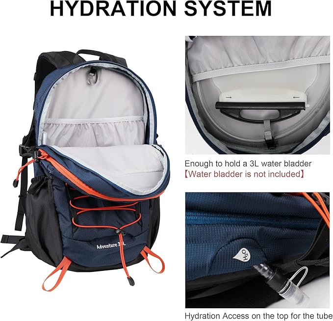 MOUNTAINTOP Hiking Backpack, 25/30L Camping Backpack, Men Women Hiking Daypack - Image 4
