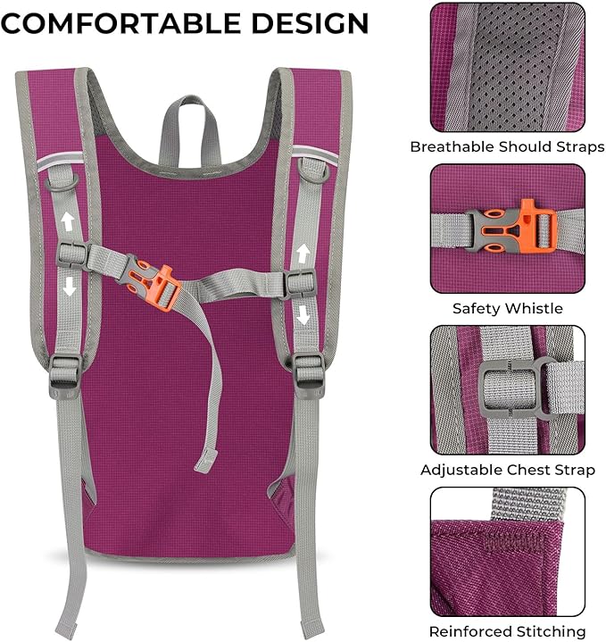 13L Small Hiking Backpack for Women Men, Lightweight Foldable Day pack - Image 6