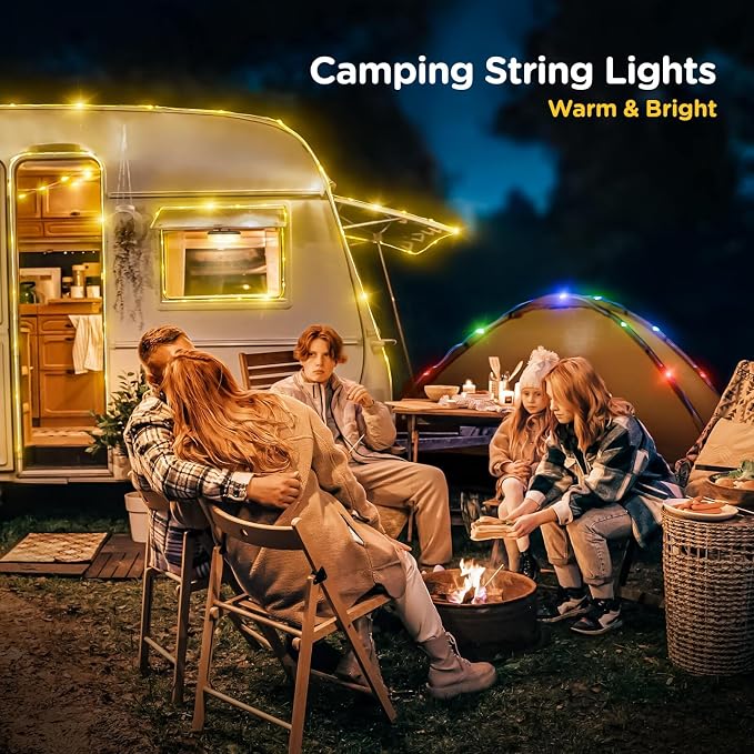 OGERY 2-Pack Camping String Lights, 32.8FT Rechargeable Christmas String Lights - Image 8