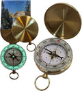 Glow in the Dark Brass Pocket Compass by StanleyLondon