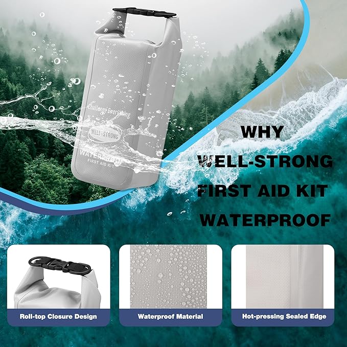 Boat First Aid Kit Waterproof, WELL-STRONG Marine Emergency Kit - Image 2