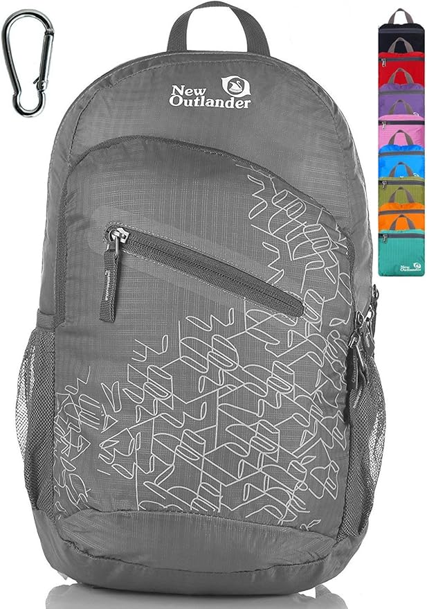 Outlander Packable Handy Lightweight Travel Hiking Backpack Daypack-Grey-L by Outlander