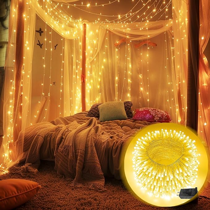 115FT 300LED Warm White Christmas String Fairy Lights Indoor/Outdoor, Waterproof - Image 8