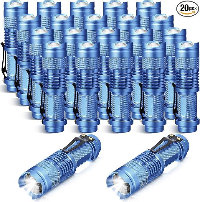 Fumete 20 Pieces LED Flashlight Mini 3 Mode Tactical Torch Small Water by Fumete