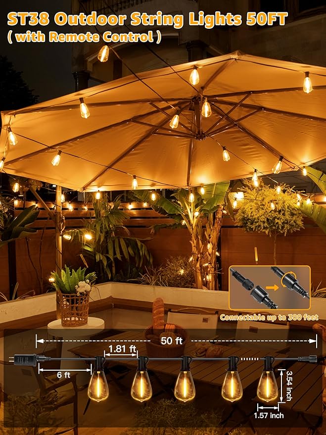 Outdoor String Lights Dimmable - Image 2