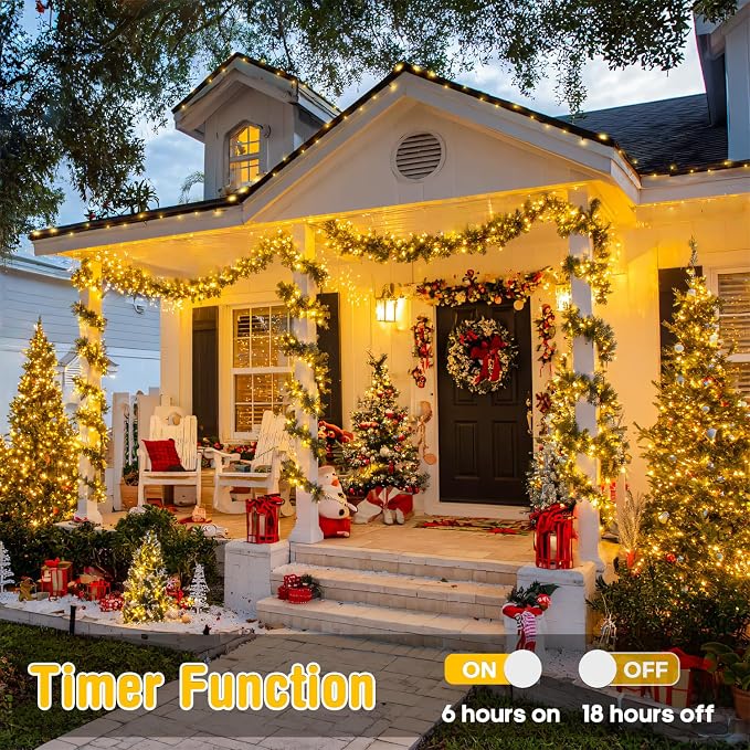 JMEXSUSS 229ft 700 LED Christmas Lights Outdoor, Christmas Tree Lights Plug in - Image 5