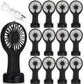 Woanger 12 Pcs Mini Handheld Fan Bulk 3 Speed USB Electric Battery Operated by Woanger