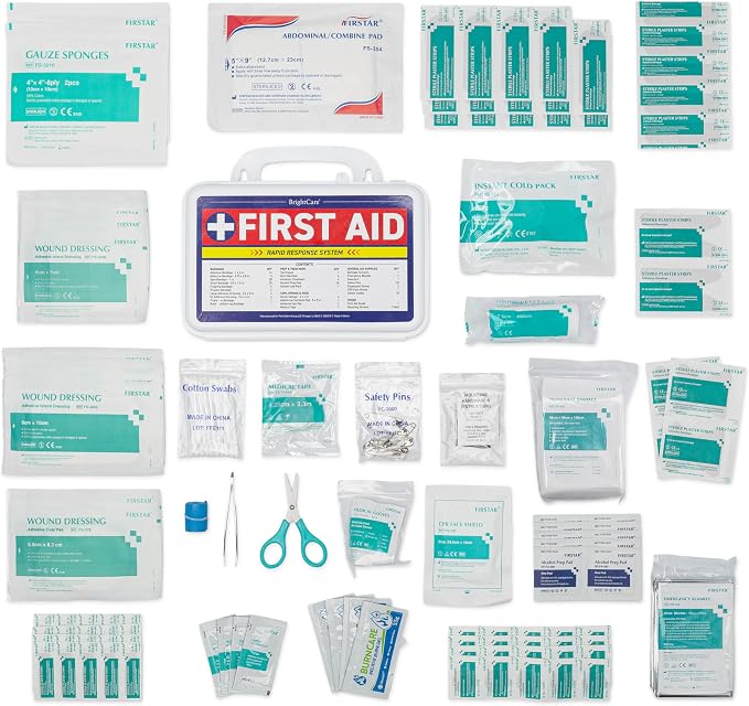 First Aid Kit - Wall Mount Back Option, 130 Pieces, Durable Hard Case - First - Image 4