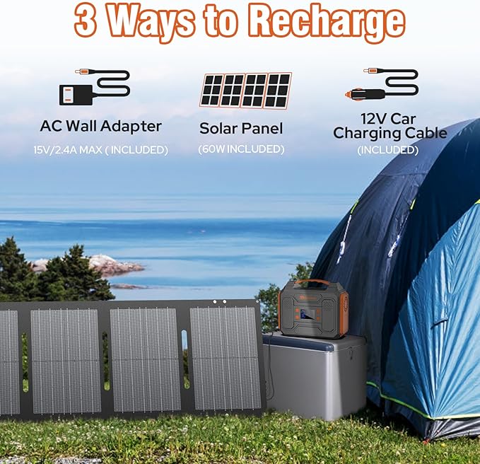 Portable Solar Generator, 300W Portable Power Station - Image 4